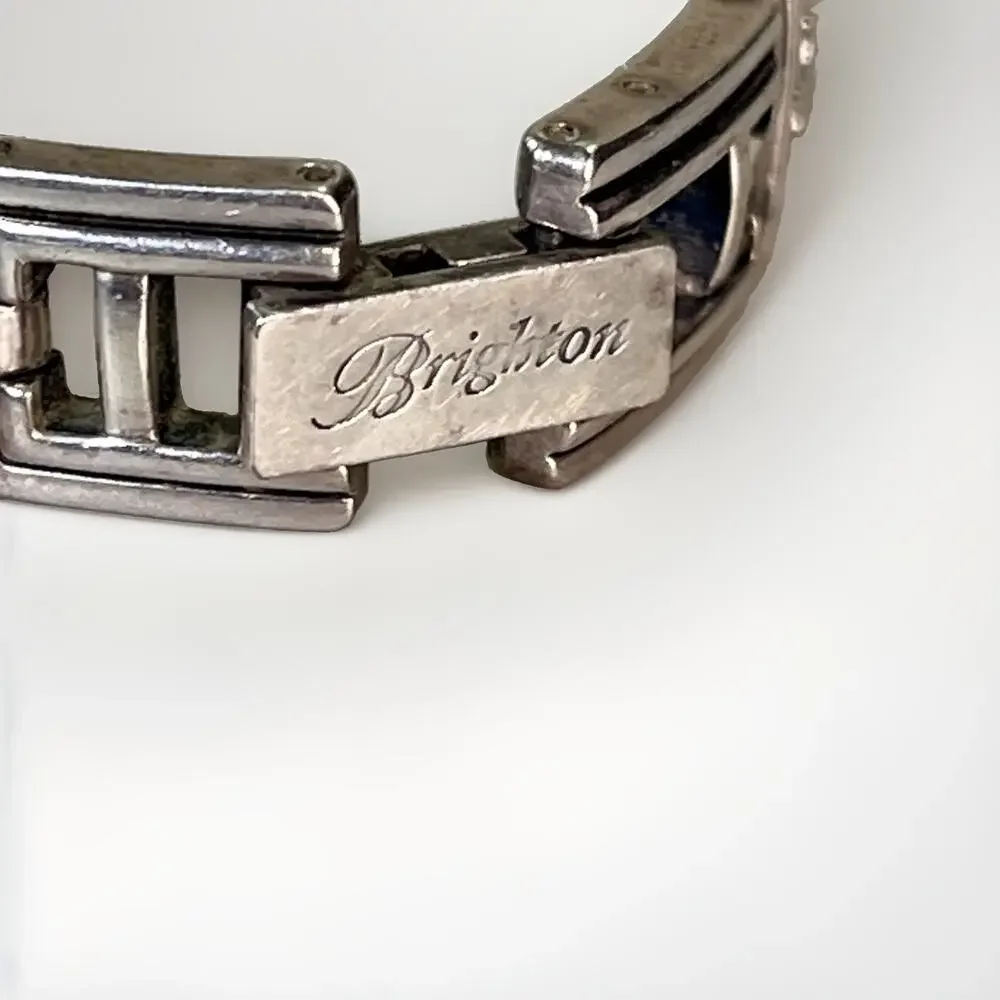 BRIGHTON Barcelona Women’s Quartz Watch Silver Tone Floral Bracelet